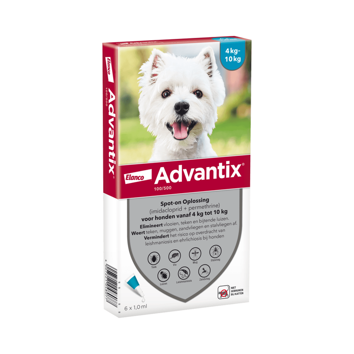 Advantix 4 tot 10 kilo 6 pipetten