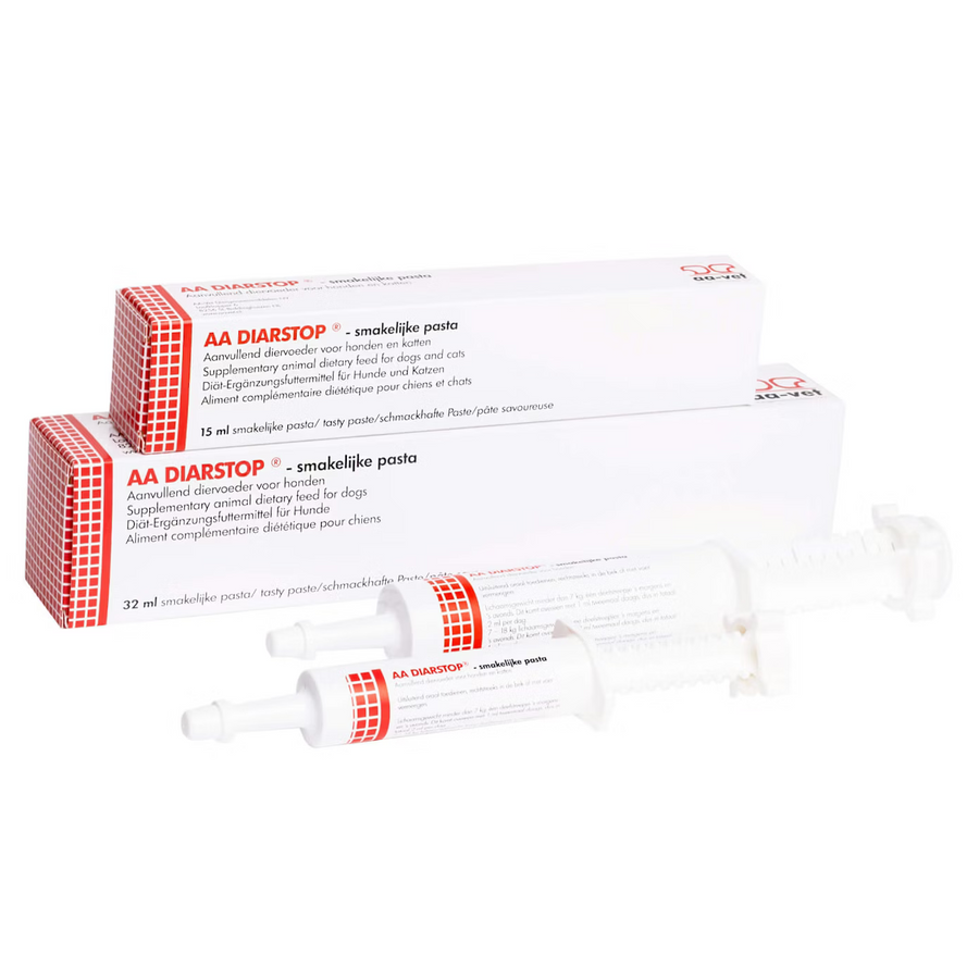 AA-Vet Diarstop Smakelijke Pasta in 15ml en 32ml maat