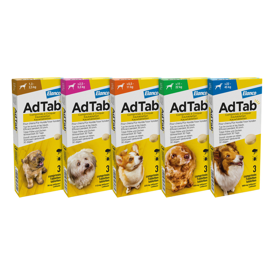 AdTab Hond Vlooi & Teek Kauwtabletten - 3 tabletten