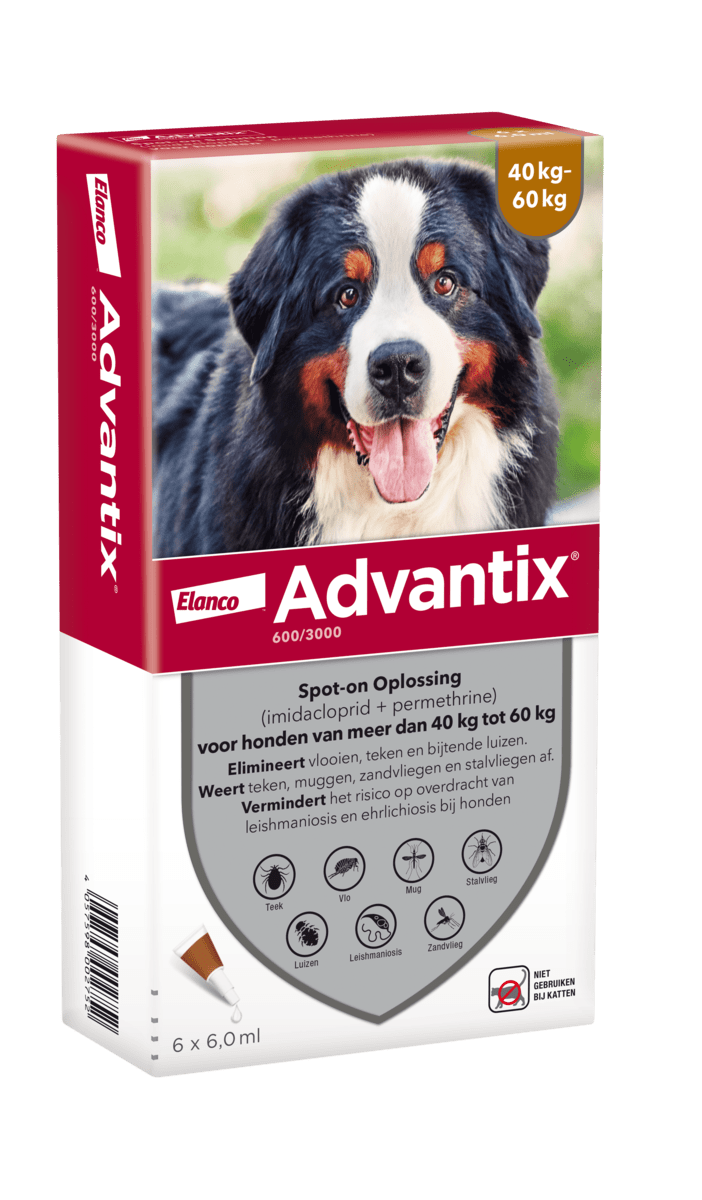 Advantix 40 tot 60 kilo 6 pipetten