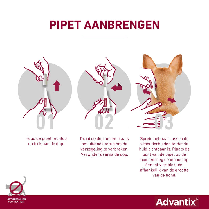 Advantix hoe breng je een pipet aan