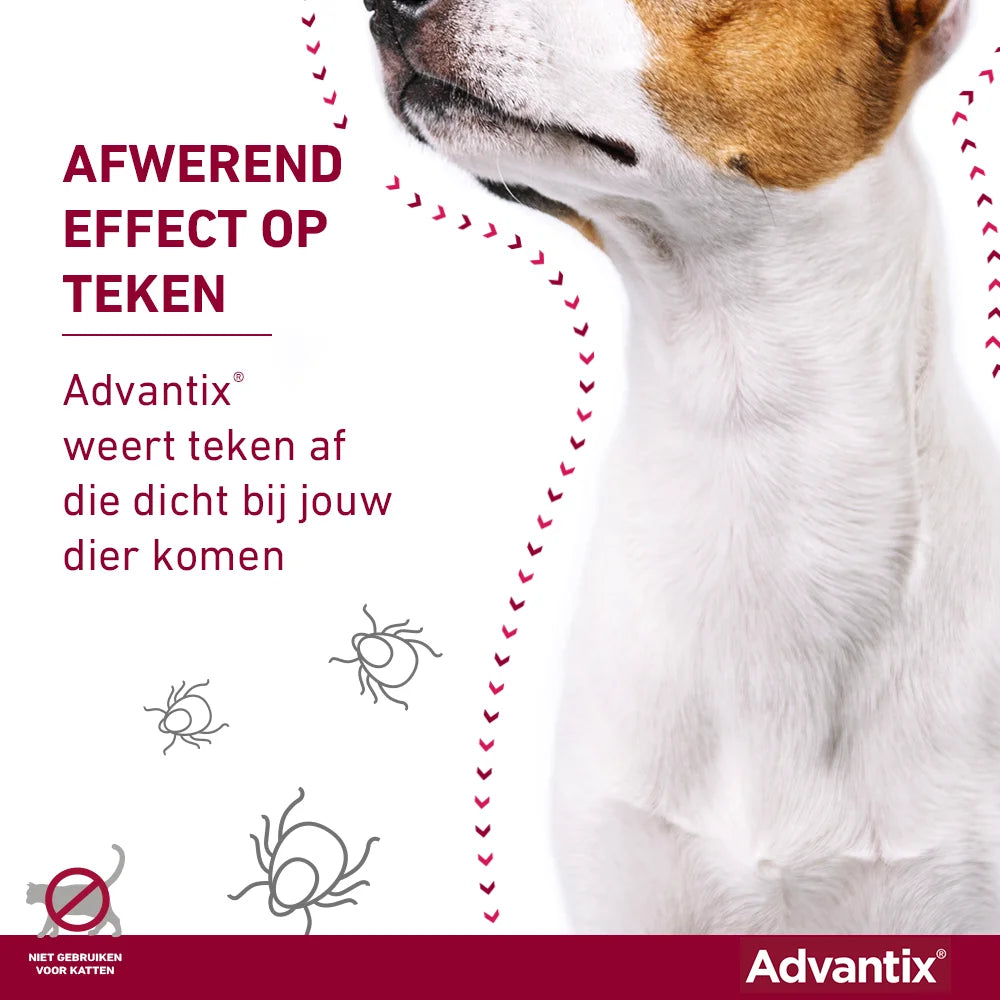 Advantix heeft afwerend effect tegen teken