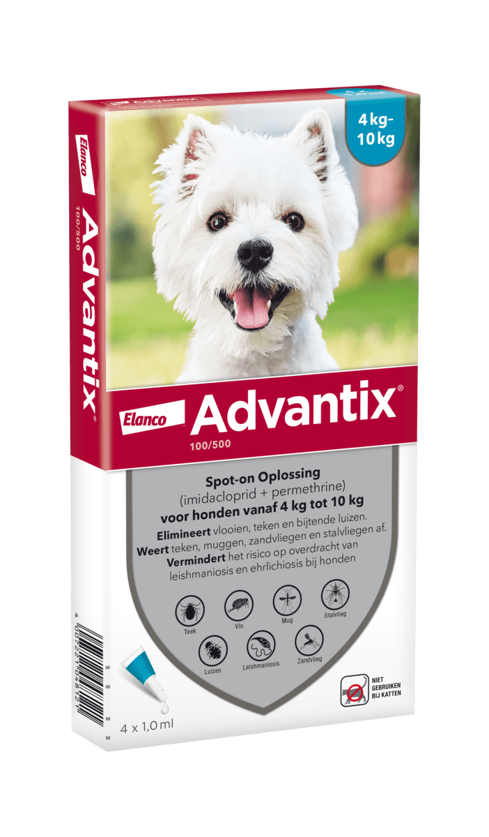 Advantix 4 tot 10 kilo 4 pipetten