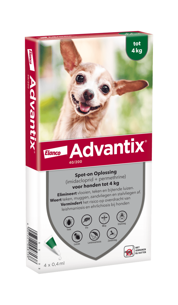 Advantix tot 4 kilo 6 pipetten