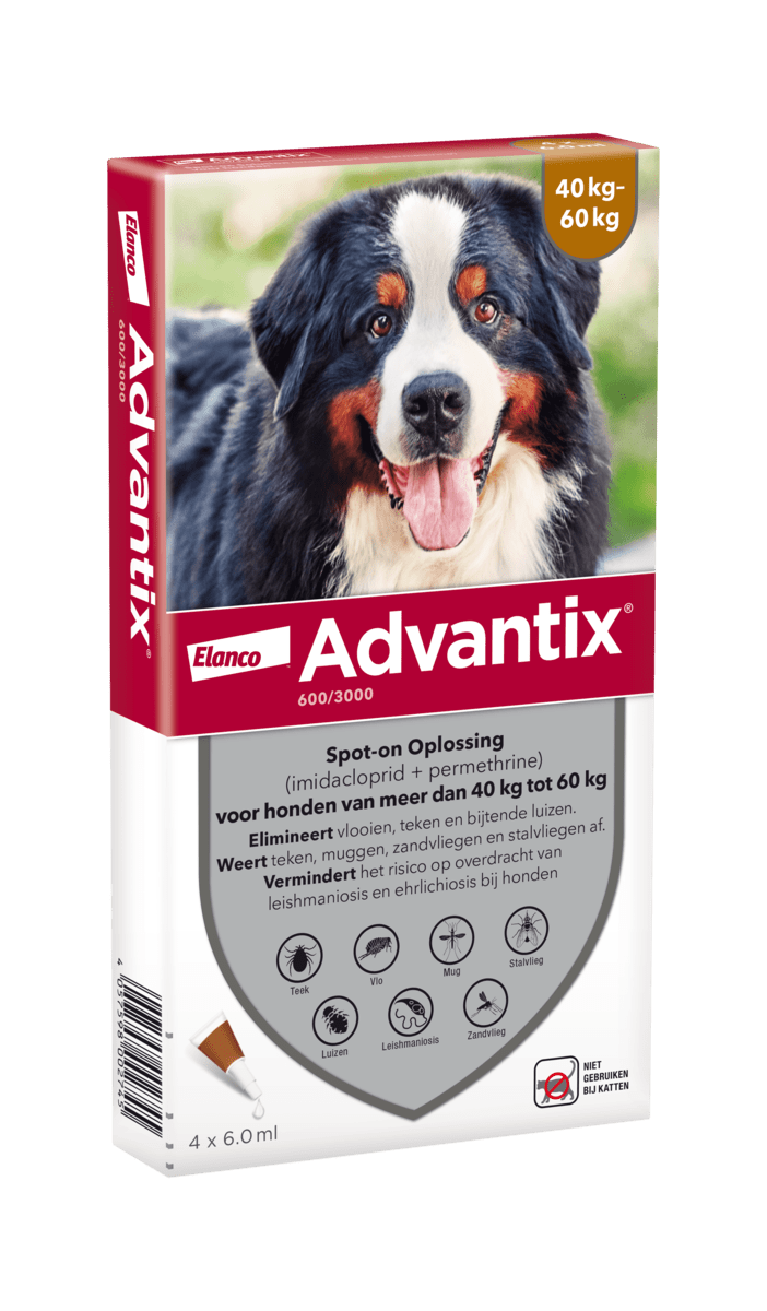 Advantix 40 tot 60 kilo 4 pipetten