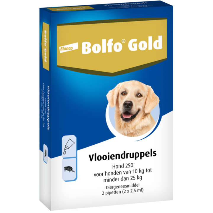 Bolfo Gold Hond 10 tot 25 kg 2 pipet