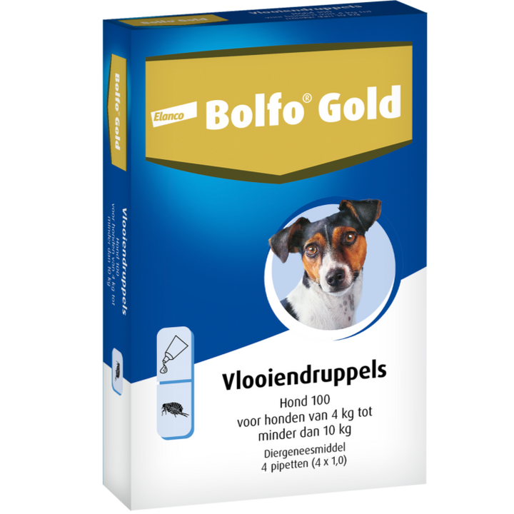 Bolfo Gold Hond 4 tot 10 kg 4 pipet