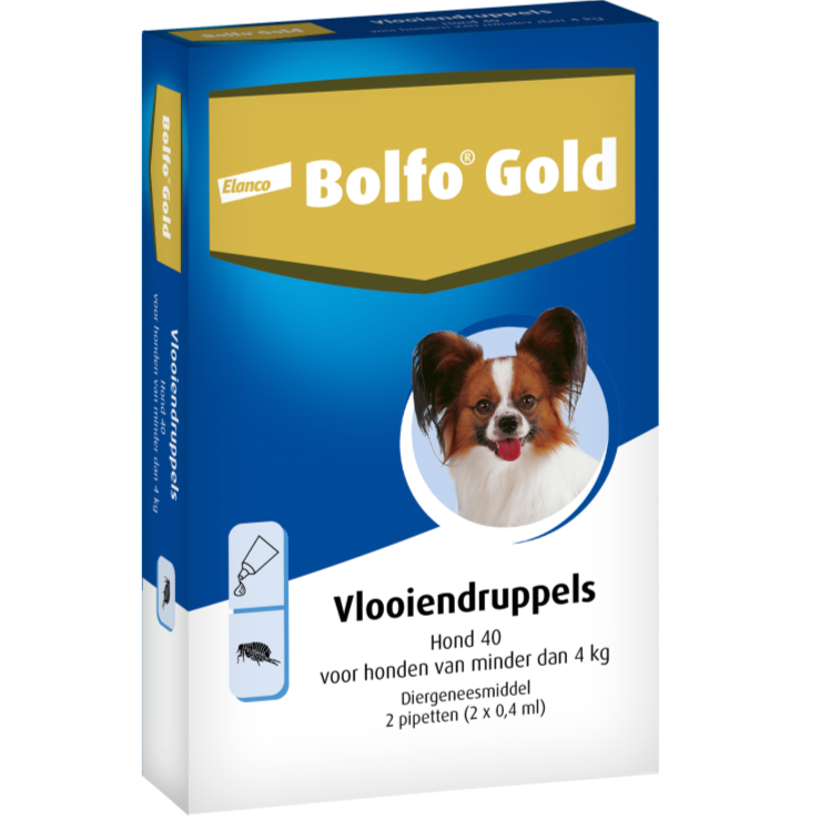 Bolfo Gold Hond tot 4 kg 2 pipet