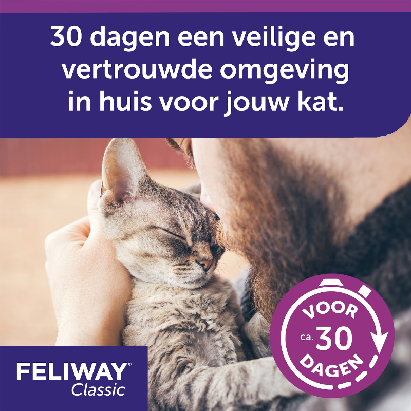 Feliway Classic werkt 30 dagen