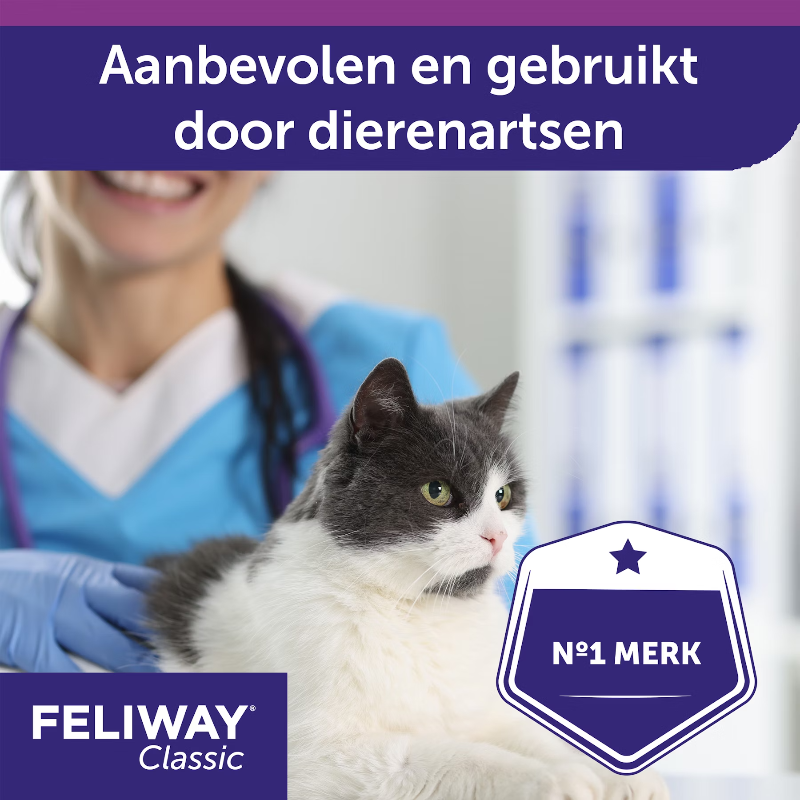 Feliway aanbevolen door dierenartsen