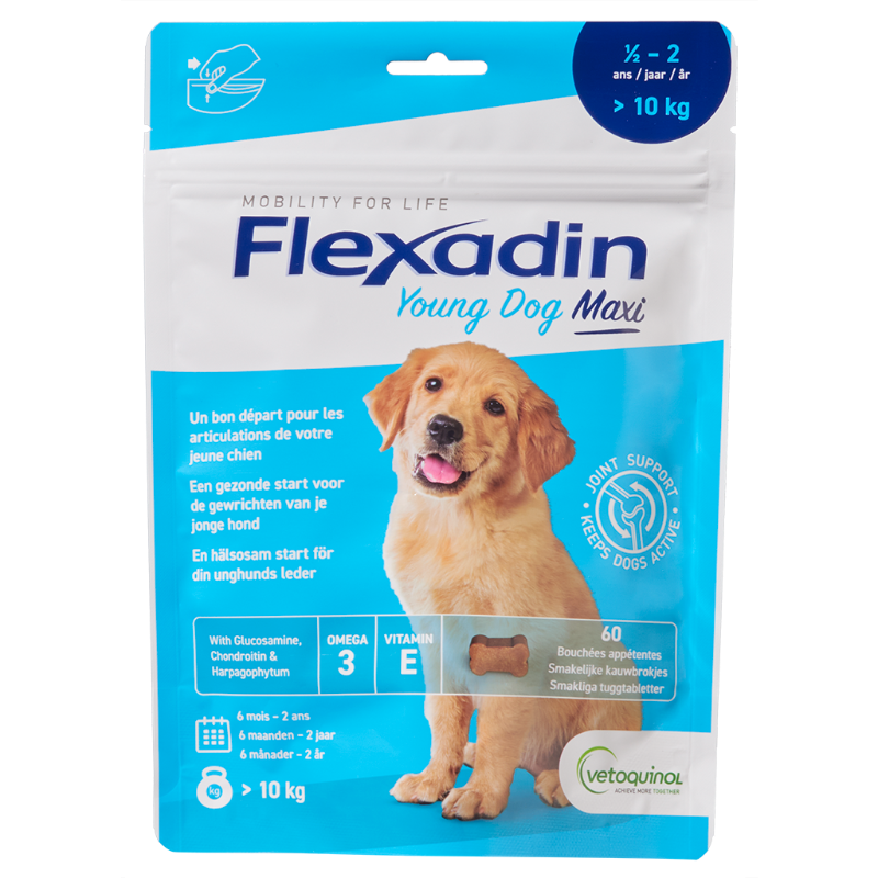 Flexadin Young Dog Maxi 60 stuks honden boven 10 kg