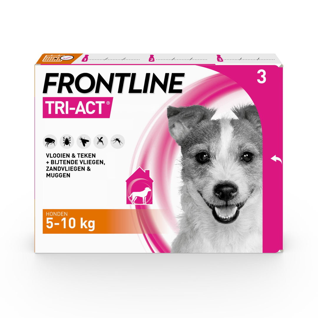 Frontline Tri-Act voor honden van 5 tot 10 kg