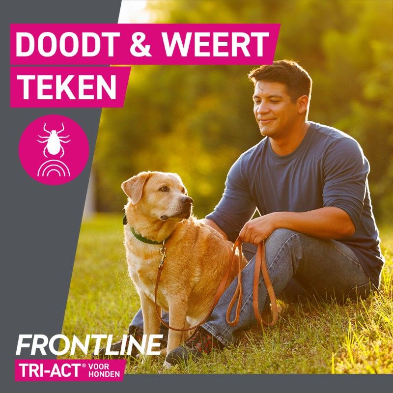 Frontline Tri-Act voor honden doodt en weert teken