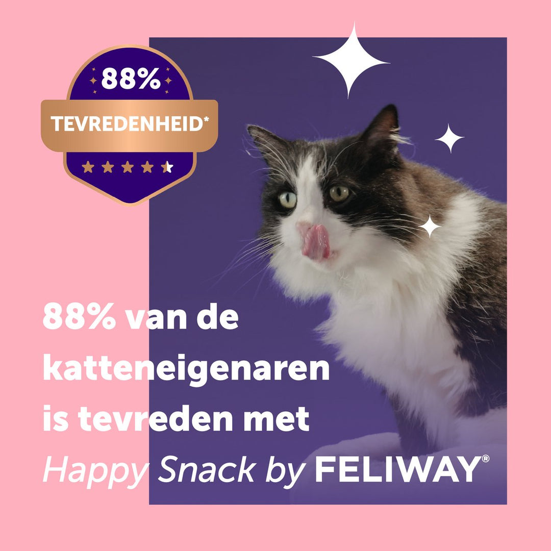 Feliway Happy Snack Zalm hoge tevredenheid bij katteneigenaren