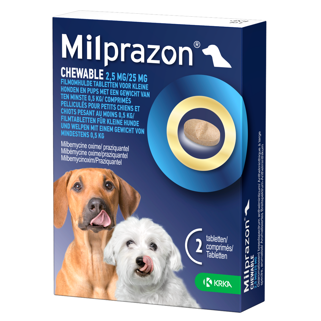 Milprazon Chewable Kleine Hond 2 tabletten