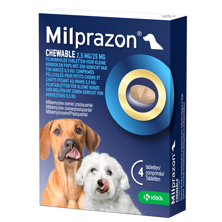 Milprazon Chewable Kleine Hond 4 tabletten