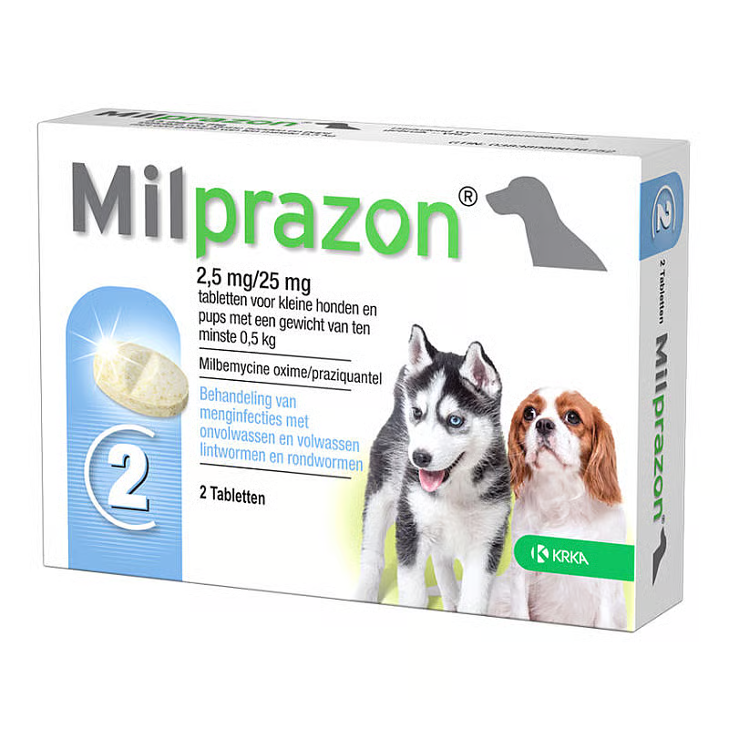 Milprazon Hond 2,5/25mg 2 tabletten