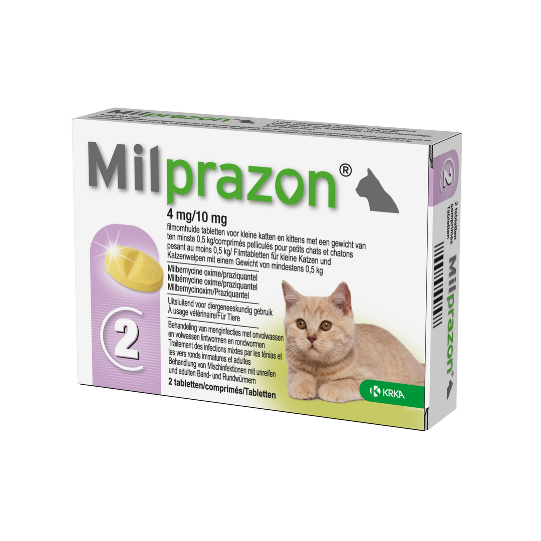 Milprazon Kleine Kat 4/10 mg 2 tabletten