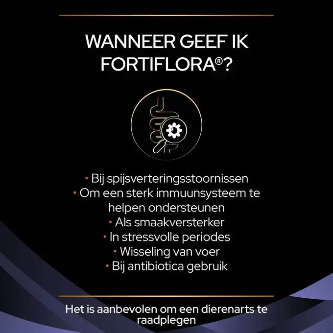 Wanner geef ik Purina Pro Plan FortiFlora Probiotica Supplement aan mijn kat?