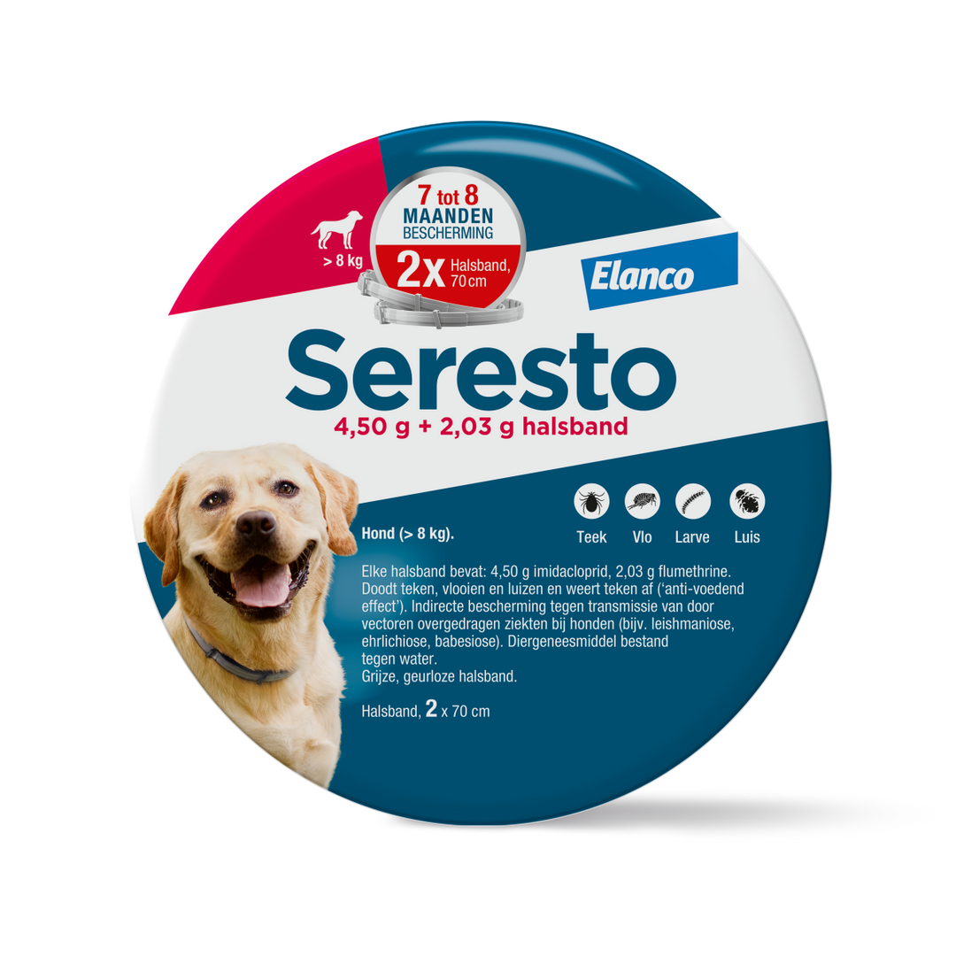 Seresto Vlooienband voor Grote Honden 2 halsbanden