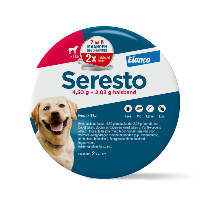 Seresto Vlooienband voor Grote Honden 2 halsbanden