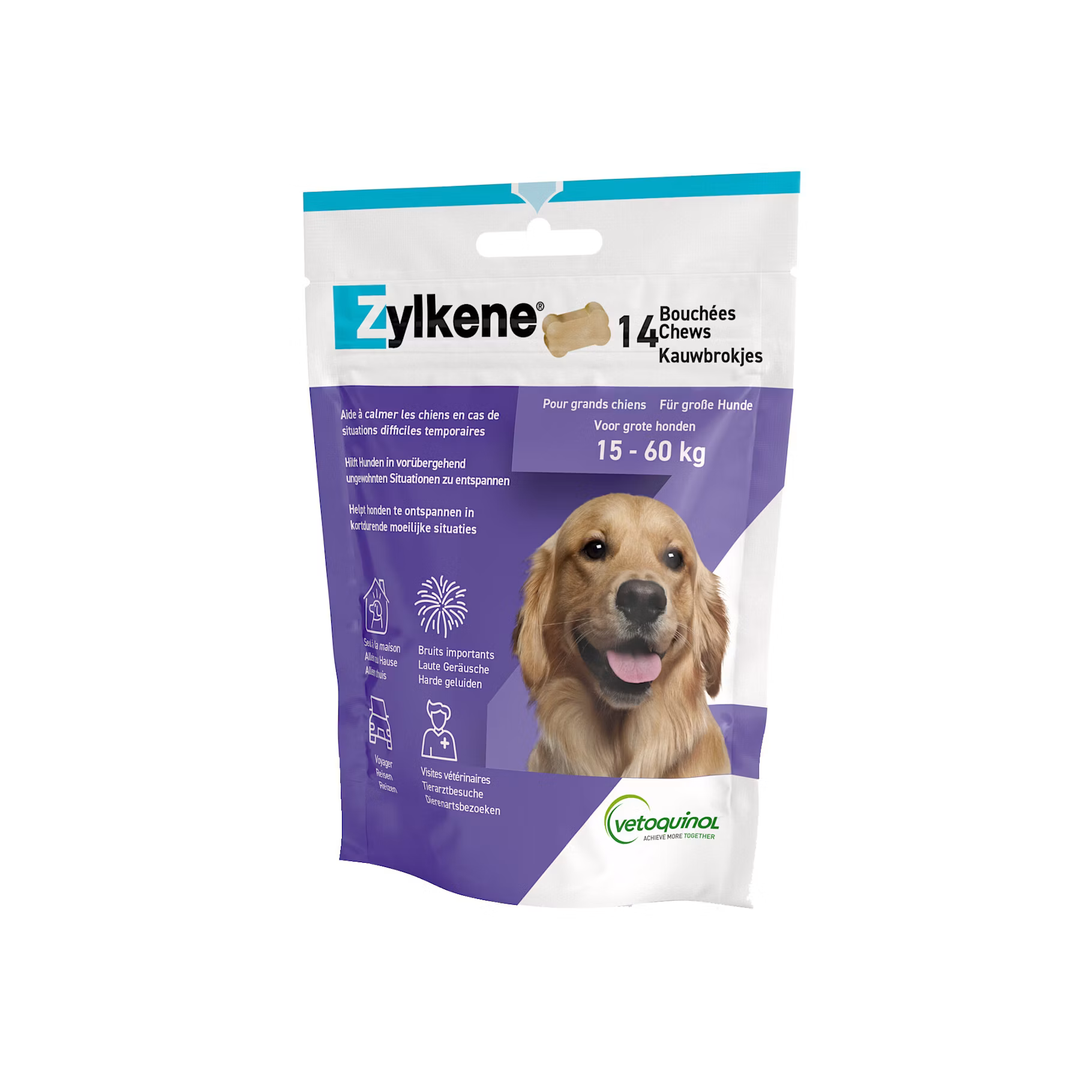 Zylkene Chews 450 mg 14 tabs voor honden van 10 tot 60 kg