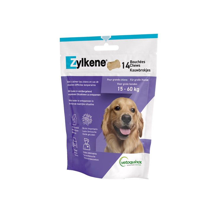 Zylkene Chews 450 mg 14 tabs voor honden van 10 tot 60 kg