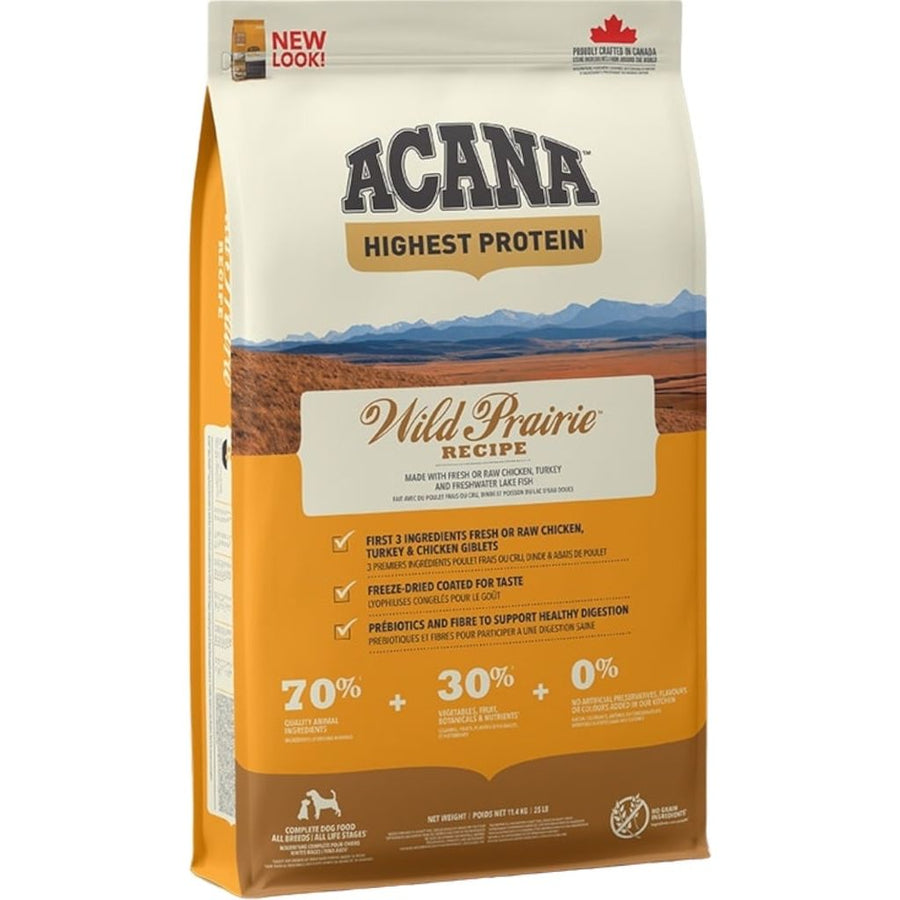 Acana HP Wild Prairie Hondenbrokken 11kg Voorkant Verpakking