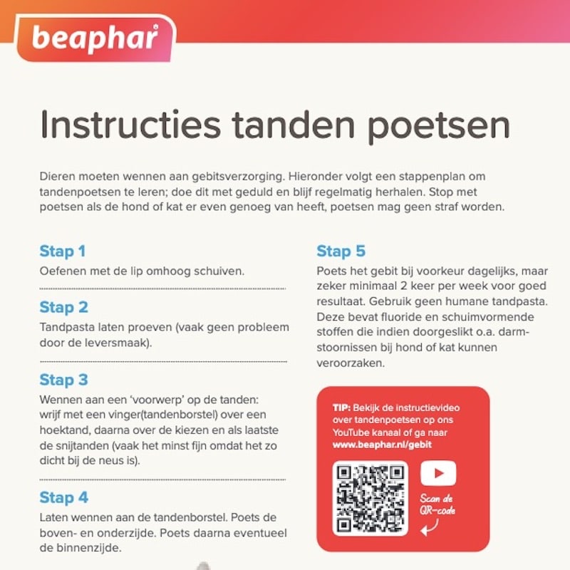 Beaphar Tanden Poetsen Instructies