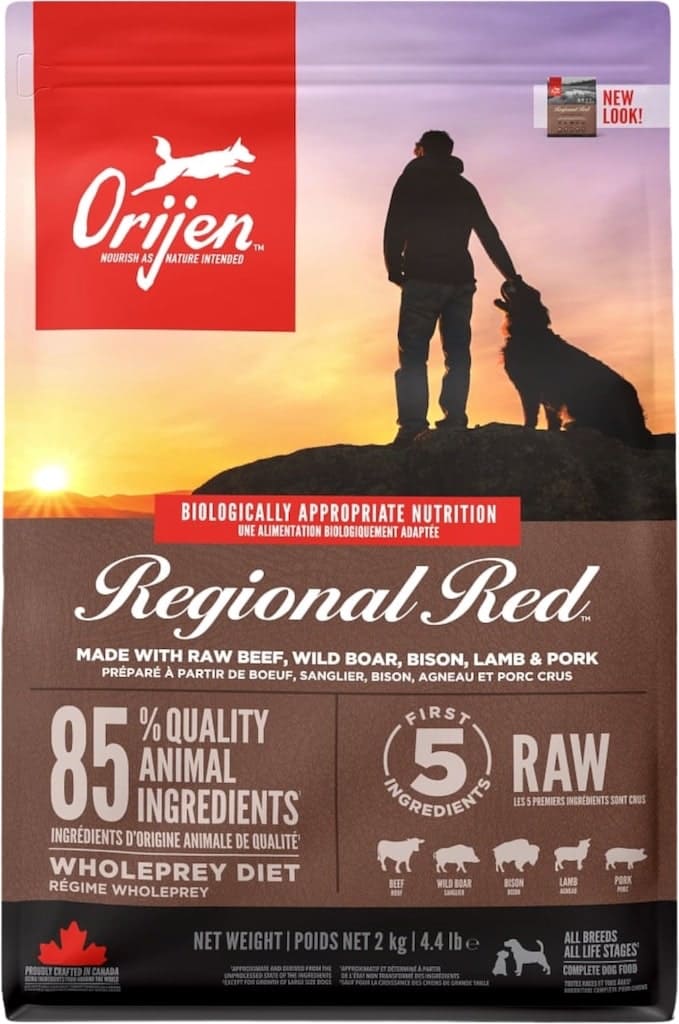 Orijen Regional Red Hondenbrokken 2kg Voorkant Verpakking